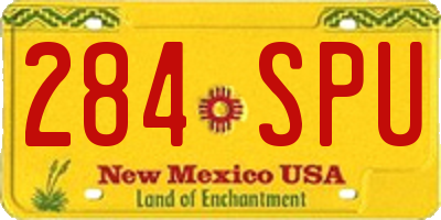 NM license plate 284SPU