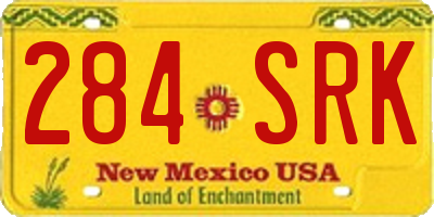 NM license plate 284SRK