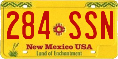 NM license plate 284SSN