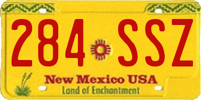 NM license plate 284SSZ