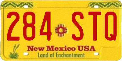 NM license plate 284STQ