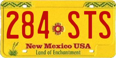 NM license plate 284STS