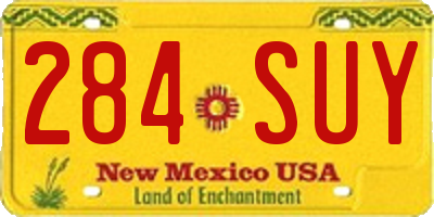 NM license plate 284SUY