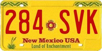 NM license plate 284SVK