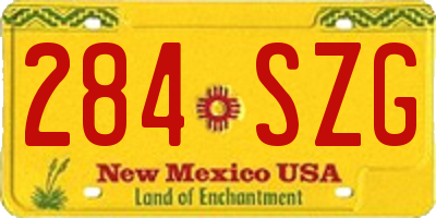 NM license plate 284SZG