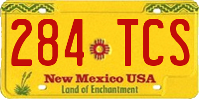NM license plate 284TCS