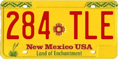 NM license plate 284TLE