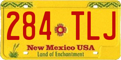 NM license plate 284TLJ