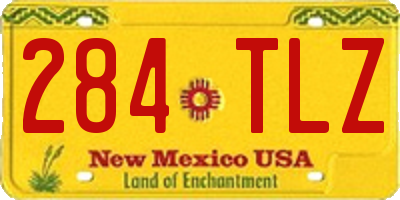 NM license plate 284TLZ