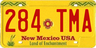 NM license plate 284TMA