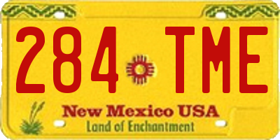 NM license plate 284TME