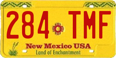 NM license plate 284TMF