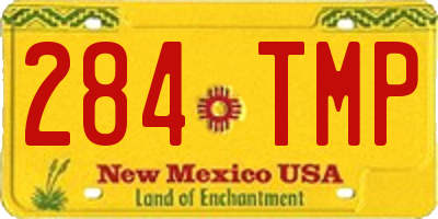 NM license plate 284TMP