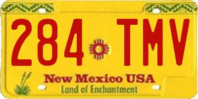 NM license plate 284TMV