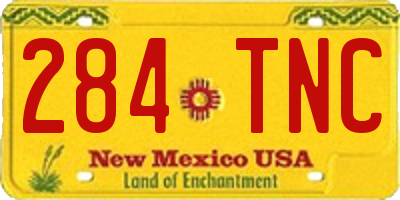 NM license plate 284TNC