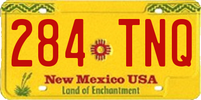 NM license plate 284TNQ