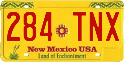 NM license plate 284TNX
