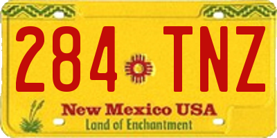 NM license plate 284TNZ