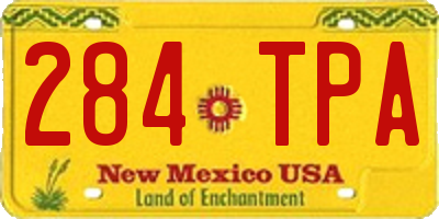 NM license plate 284TPA