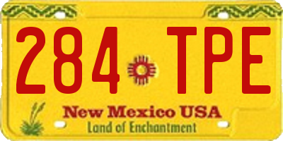 NM license plate 284TPE