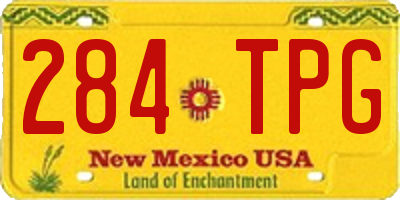 NM license plate 284TPG