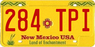NM license plate 284TPI