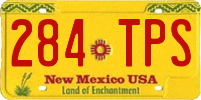 NM license plate 284TPS