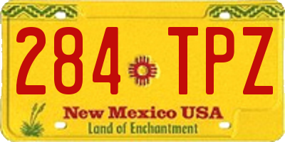 NM license plate 284TPZ