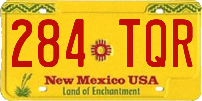 NM license plate 284TQR
