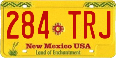 NM license plate 284TRJ