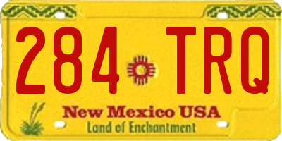NM license plate 284TRQ