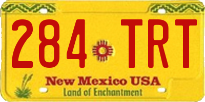 NM license plate 284TRT