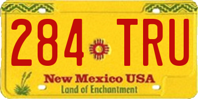 NM license plate 284TRU