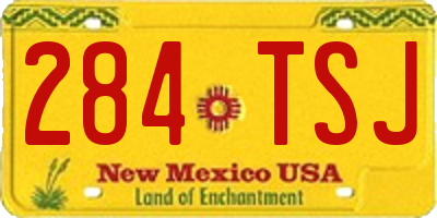 NM license plate 284TSJ