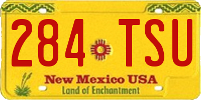 NM license plate 284TSU