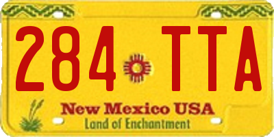 NM license plate 284TTA