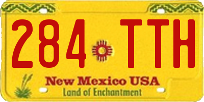 NM license plate 284TTH
