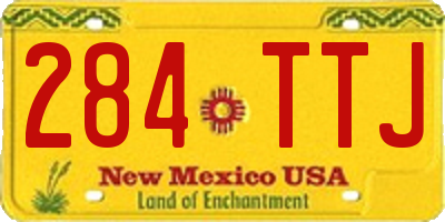 NM license plate 284TTJ