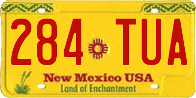 NM license plate 284TUA