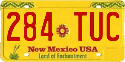 NM license plate 284TUC