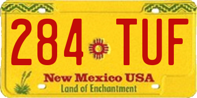 NM license plate 284TUF