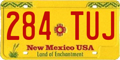 NM license plate 284TUJ