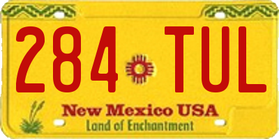 NM license plate 284TUL