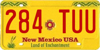 NM license plate 284TUU
