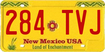 NM license plate 284TVJ