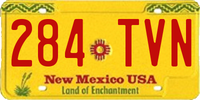 NM license plate 284TVN