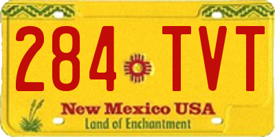 NM license plate 284TVT