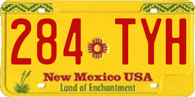 NM license plate 284TYH