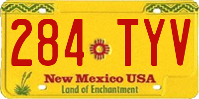NM license plate 284TYV