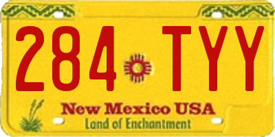 NM license plate 284TYY